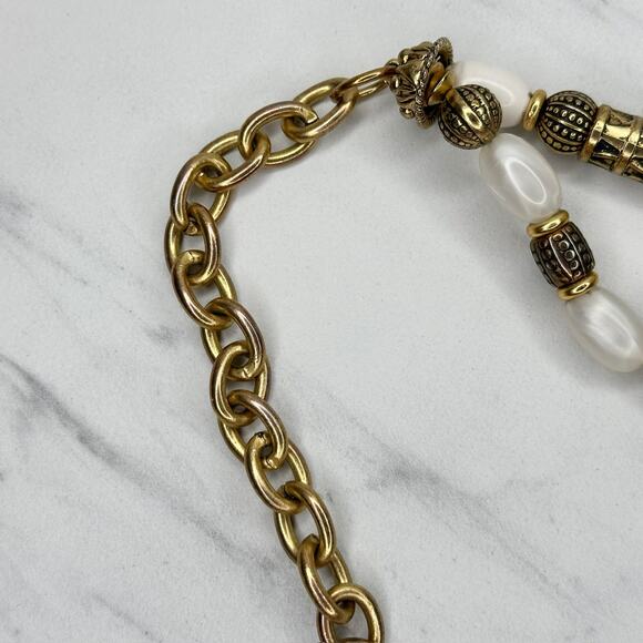 Express Vintage Chunky Beaded Gold Chain Belt Large (L/XL) Boho Statement ✨ - Picture 12 of 13